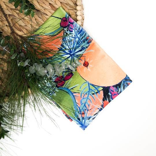 Citrus And Floral Tea Towel
