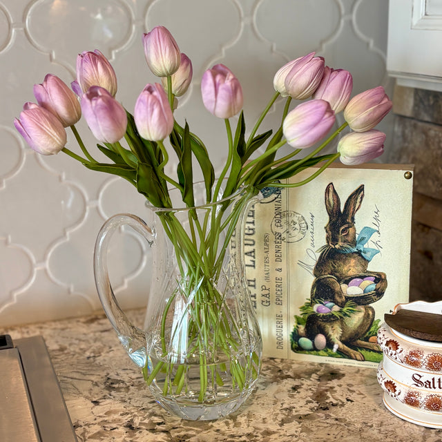 15" Real Touch 9-Tulip Bundle | Purple or Lavender