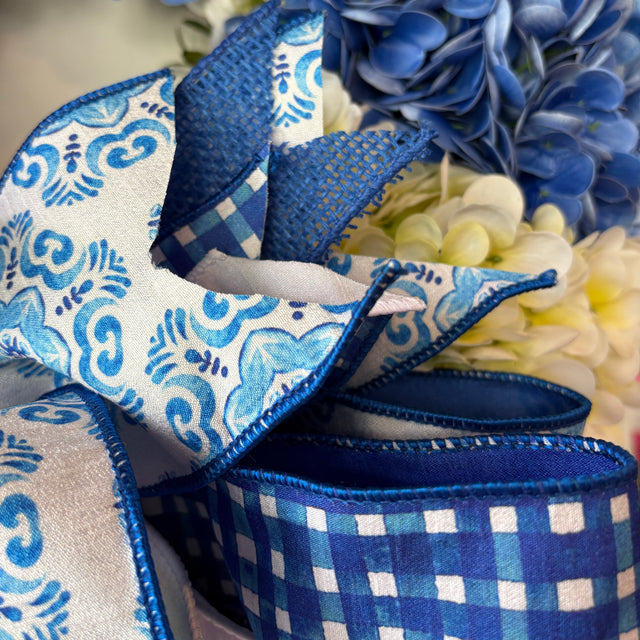 18" Santorini Sky Artisan Designer Wreath