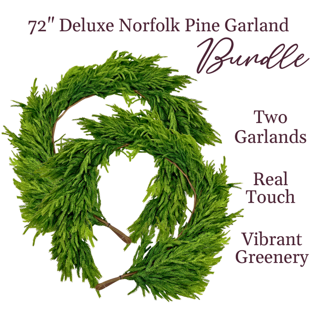 72" Deluxe Norfolk Pine | 2 Garland Bundle