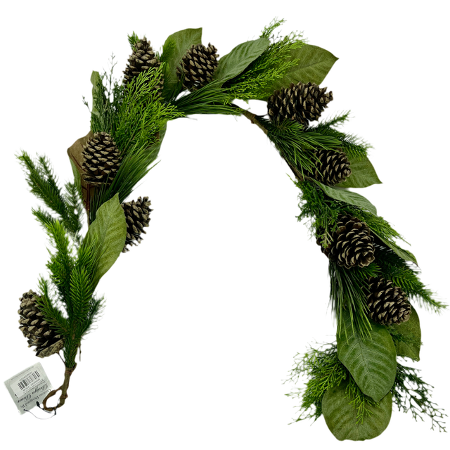 48" Pine-Cedar-Magnolia Leaf Garland