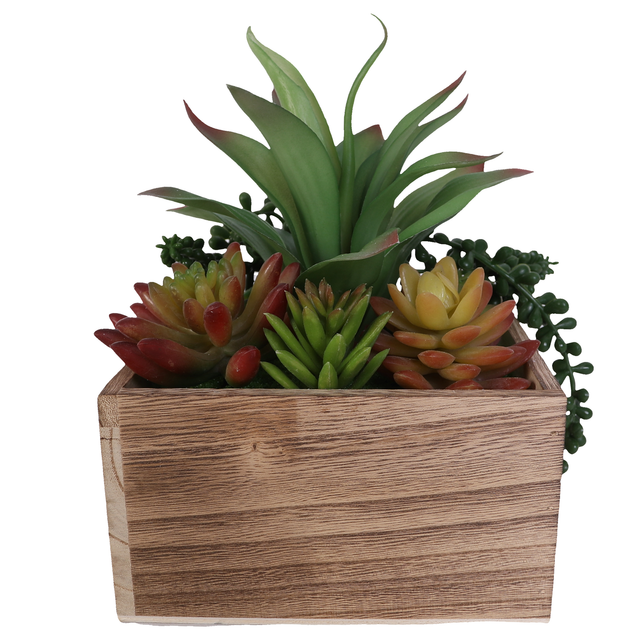 Wood Planter Boxes with Liner | 6.75x6.75"