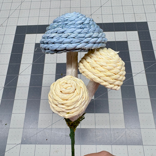 12" Natural Woven Mushroom Pick x3 – 3 Styles Available