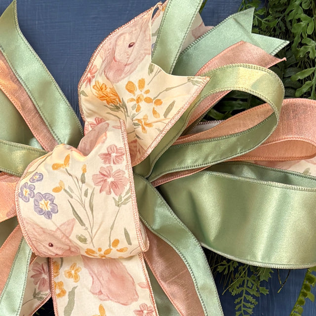 22" Whimsical Easter Handtied Designer Bow