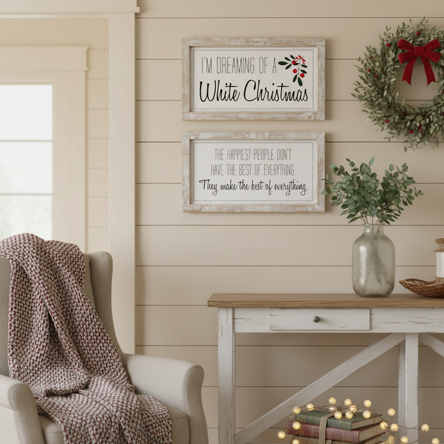 White Christmas-Best Wooden Frame