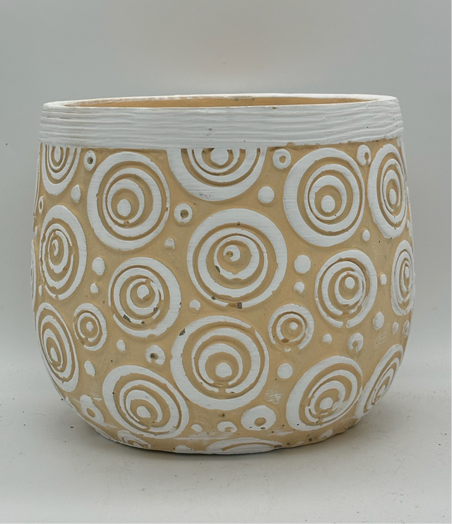 5.25" Round Blush Swirl Pot