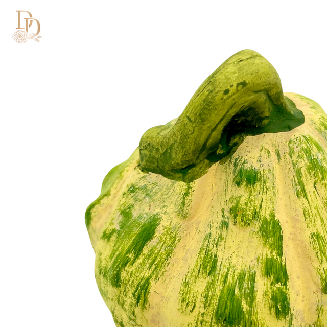 3" Green Ceramic Gourd Pumpkin