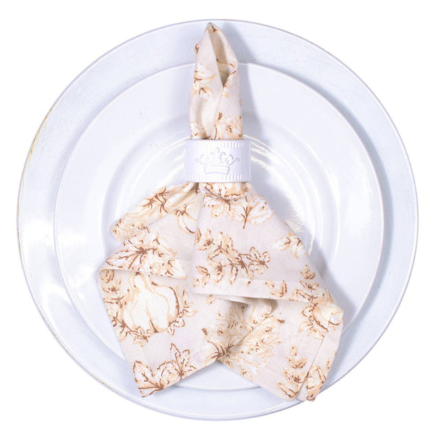 18"x18" Harvest Toile Turtledove Napkin