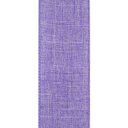 2.5"X50YDS Purple Everyday Linen Value Wired Edge Ribbon
