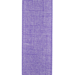 2.5"X50YDS Purple Everyday Linen Value Wired Edge Ribbon