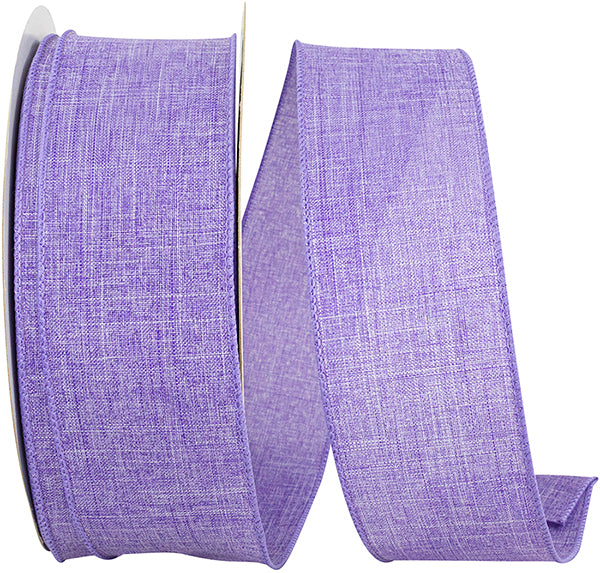2.5"X50YDS Purple Everyday Linen Value Wired Edge Ribbon