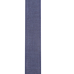 1.5"X50YDS Blue Everyday Linen Value Wired Edge Ribbon