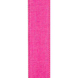 1.5"X50YDS Fuchsia Everyday Linen Value Wired Edge Ribbon
