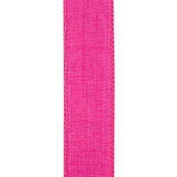 1.5"X50YDS Fuchsia Everyday Linen Value Wired Edge Ribbon