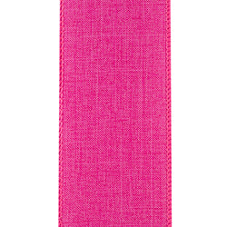 2.5"X50YDS Fuchsia Everyday Linen Value Wired Edge Ribbon