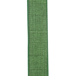 1.5"X50YDS Green Everyday Linen Value Wired Edge Ribbon