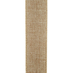 1.5"X50YDS Natural Everyday Linen Value Wired Edge Ribbon