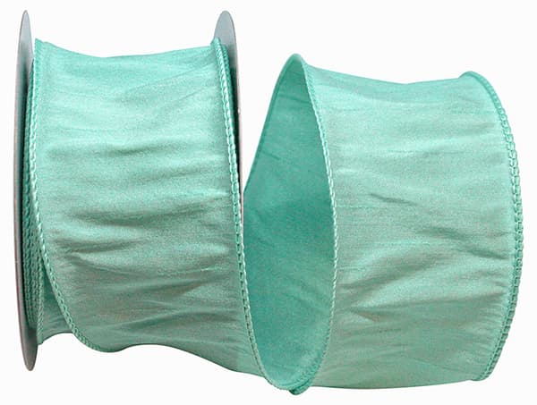 Dupioni Supreme Wired Edge Ribbon | Mint – 1.5" & 2.5" Widths | 10 or 20 YDS