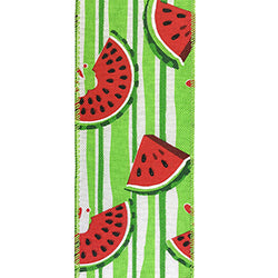 2.5"X10YDS Watermelon Fresh Wired Edge Ribbon