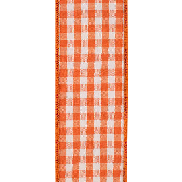2.5" X 5 YD Dupioni Tierra Check Wired Ribbon