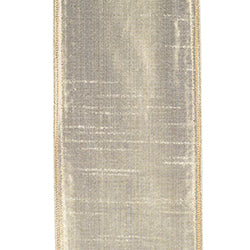 4"X5YDS Velvet Touch Deluxe Jewel Trim Metallic Backed Wired Edge Ribbon