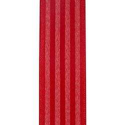 2.5"X50YDS Striped Linen Value Wired Edge Ribbon