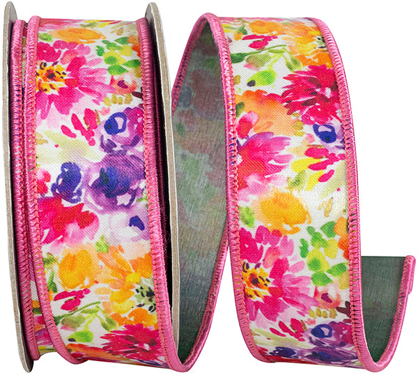 1.5"X10YDS Floral Impressions Deluxe Wired Ribbon