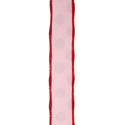 1.5" Dot Jumbo Deluxe Backed Wired Edge Ribbon l 10 Yards
