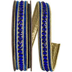 5/8"x5YDS Jeweled Velvet Deluxe Ribbon