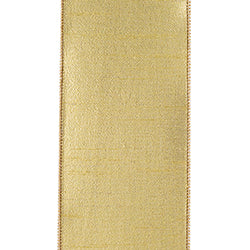 4"X5YDS Gilded Check Outlined Deluxe Metallic Backed Wired Edge Ribbon