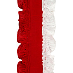 4"X5YDS Ruffle Festivity Deluxe Dupioni Wired Edge Ribbon