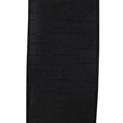 4"X10YDS Black&White Grand Diamond Dupioni Deluxe Wired Edge Ribbon