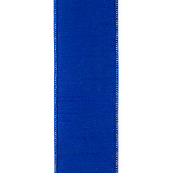 2.5"X10YDS Blue Bird Perched Deluxe Dupioni Backed Wired Edge Ribbon