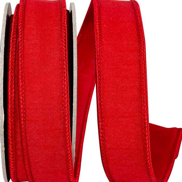1" | 2.5"x10 YDS Red Dupioni Deluxe Ribbon