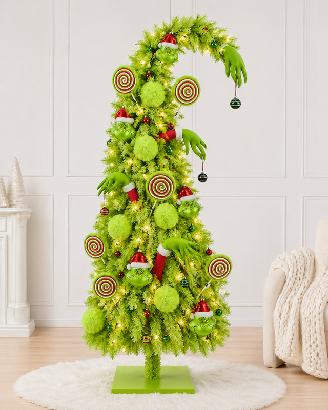 5' Light Green Pre-Lit Whimsical Tree