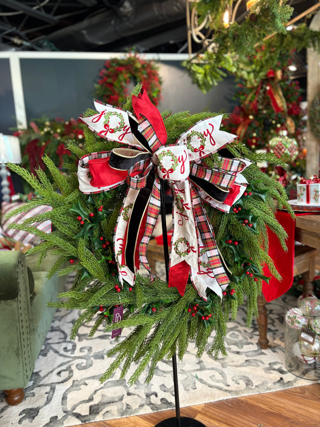 28" Real Touch Forest Norfolk Pine Wreath