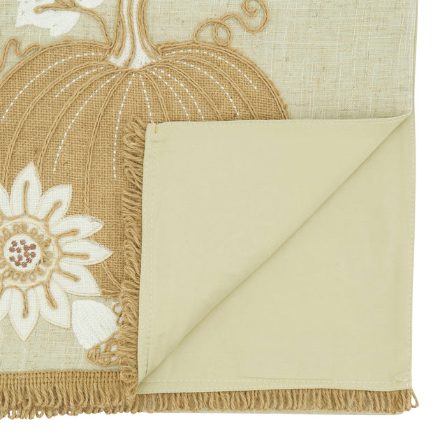 16"x70" Thankful Pumpkin Runner | Natural, White