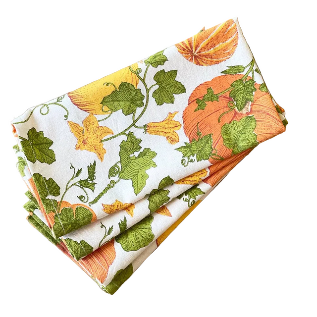 18" Pumpkin Field Fall Napkin Set of 4