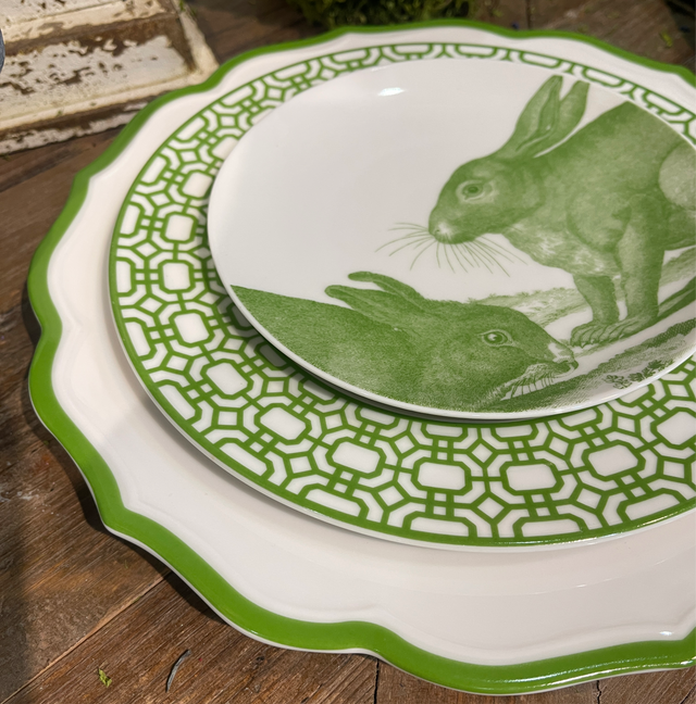 Green Bunnies Small Plates, Set of 4