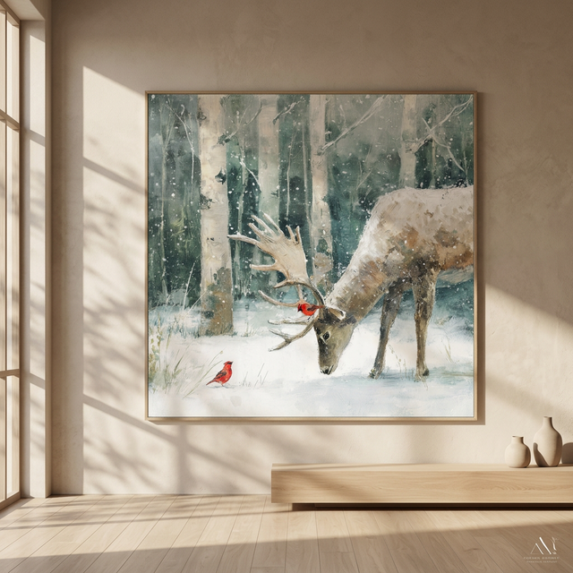 24" x 24" Cardinal’s Greeting Wall Art | Two Available Designs
