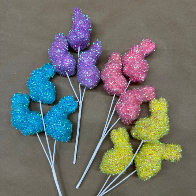 12" Tinsel Bunny Pick | Blue | Lavender | Pink | Yellow