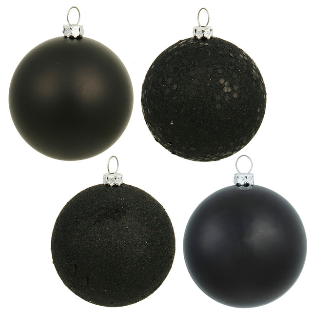 4" Black 4 Finish Ball Asst 12/Box