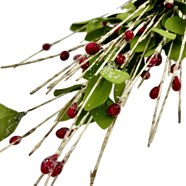 24" Birch Wrapped Pyracantha and Berry Spray