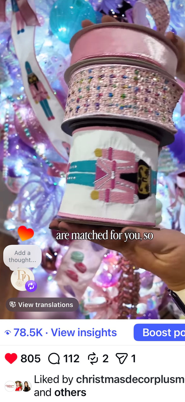 Designer Ribbon Bundle | Pink Nutcracker