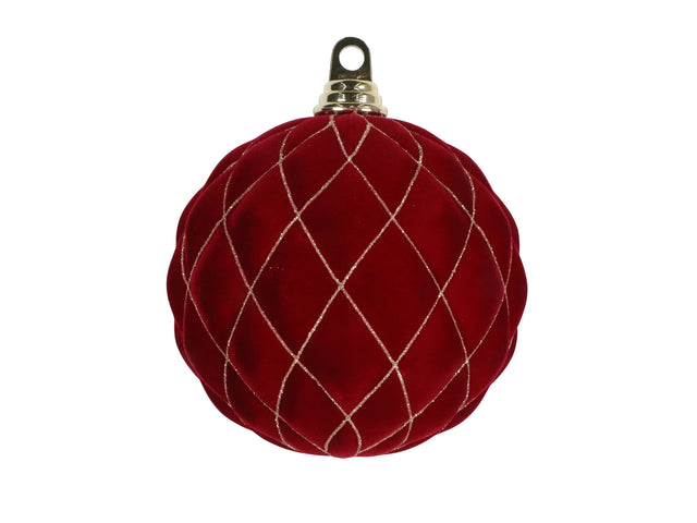6" Velvet Ball Ornament | Burgundy