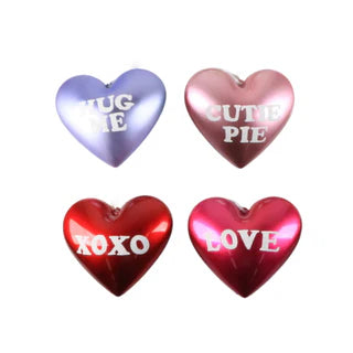 8" Metal Conversation Heart Decor| 6 Colors, Each Sold Separately
