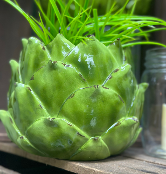 5.5" Green Resin Artichoke Planter