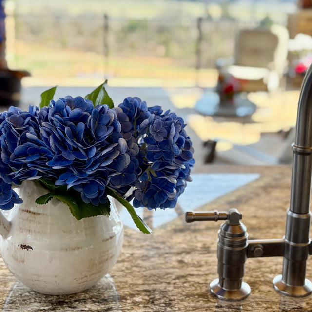 20" Blue Natural Touch Hydrangea