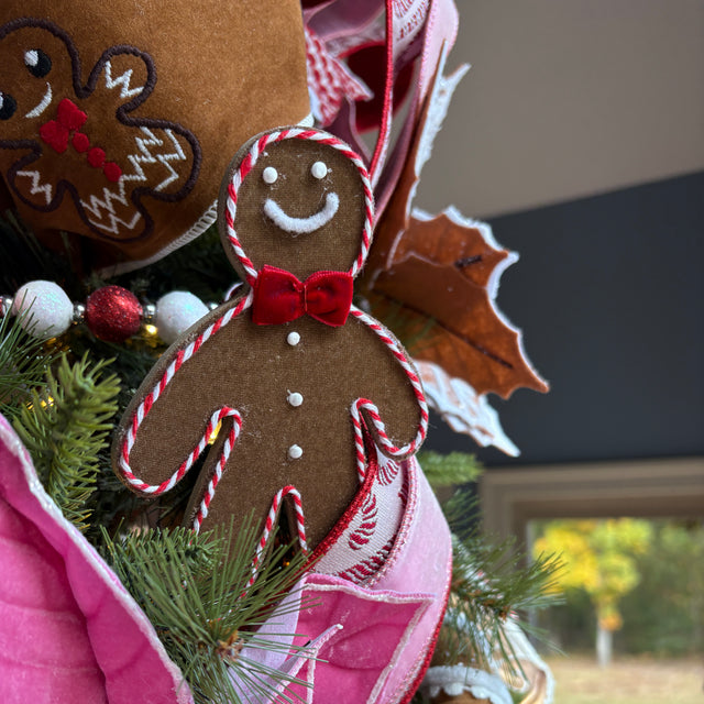 4" x 5 YDS Gingerbread Suede Ribbon