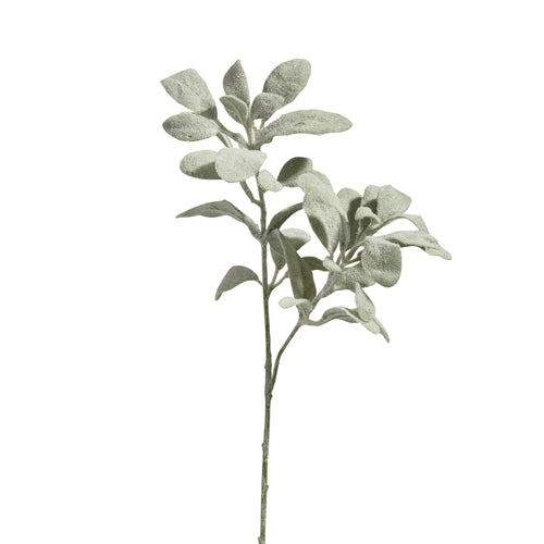 18" Green Flocked Lamb's Ear Pick